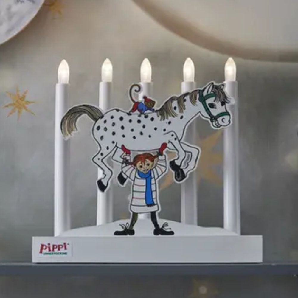 Paristokäyttöinen Peppi-kynttelikkö ryhmässä Juhlapäivät / Adventtiaika ja joulu / Jouluvalot @ SmartaSaker.se (14884)