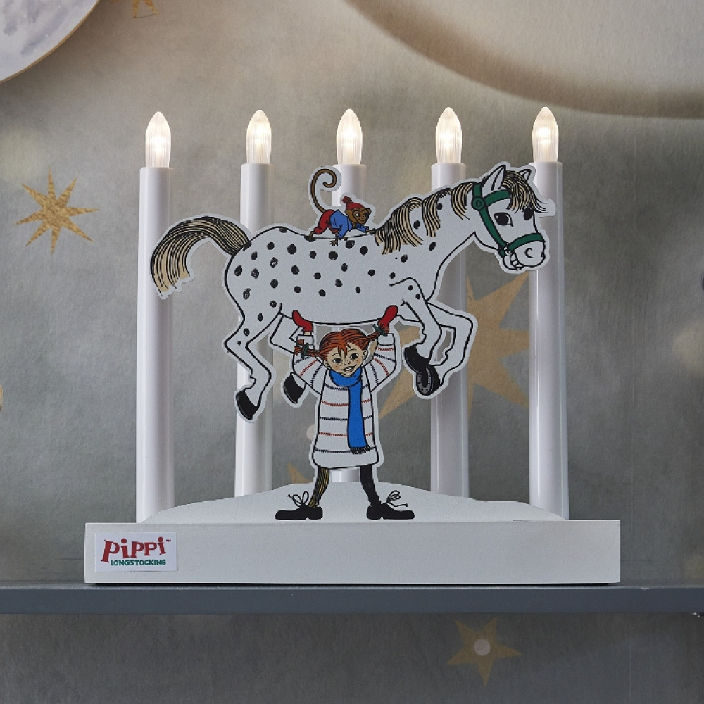 Paristokäyttöinen Peppi-kynttelikkö ryhmässä Juhlapäivät / Adventtiaika ja joulu / Jouluvalot @ SmartaSaker.se (14884)