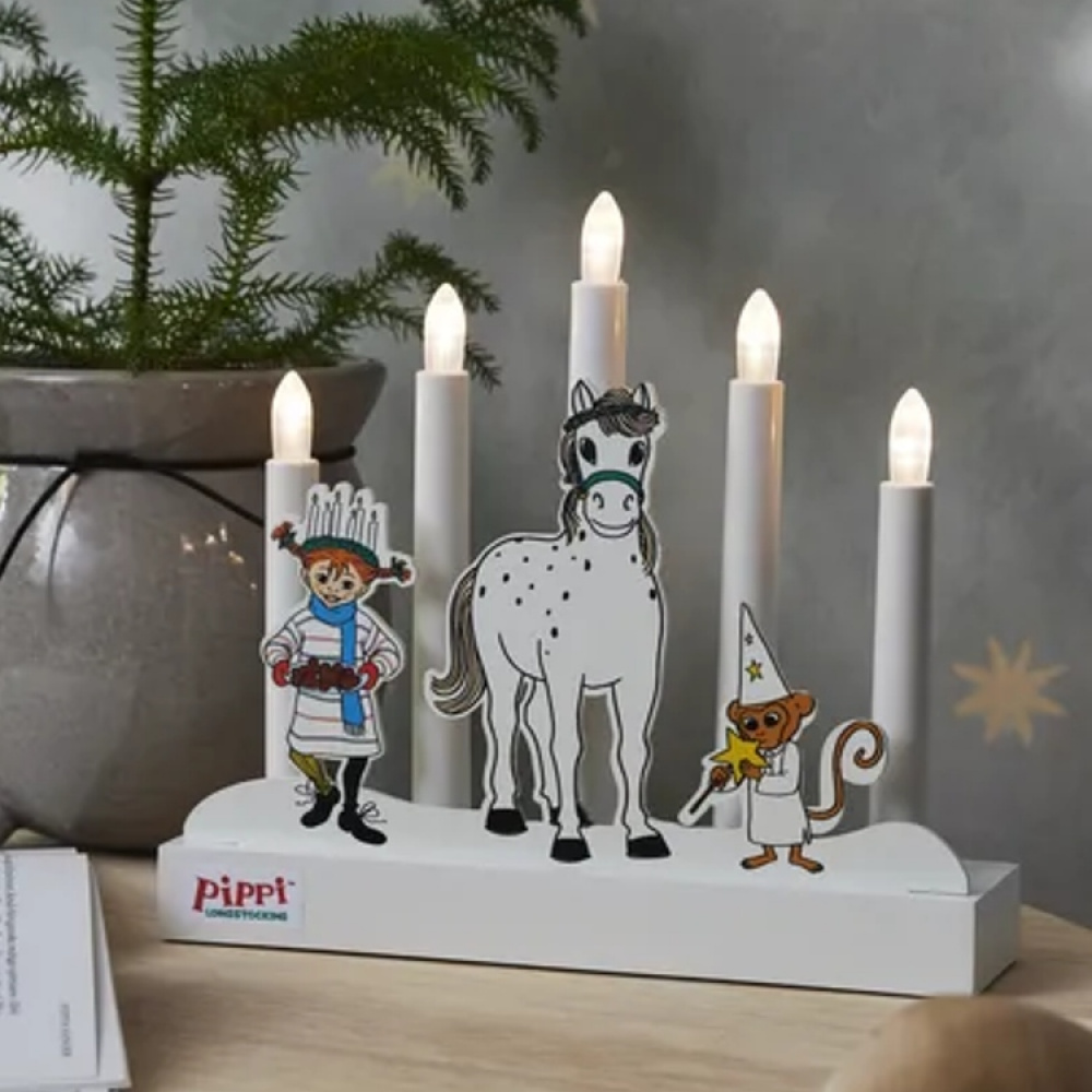 Paristokäyttöinen Peppi-kynttelikkö ryhmässä Juhlapäivät / Adventtiaika ja joulu / Jouluvalot @ SmartaSaker.se (14884)