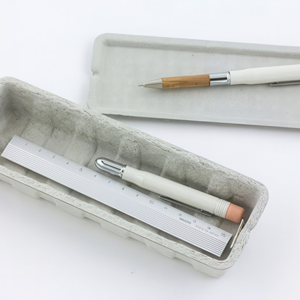 Kierrätyspaperista valmistettu rasia, MIDORI PULP PEN STORAGE, valkoinen ryhmässä Säilytys / Säilytyskorit / Pienvarastointi / Askar @ SmartaSaker.se (40026)
