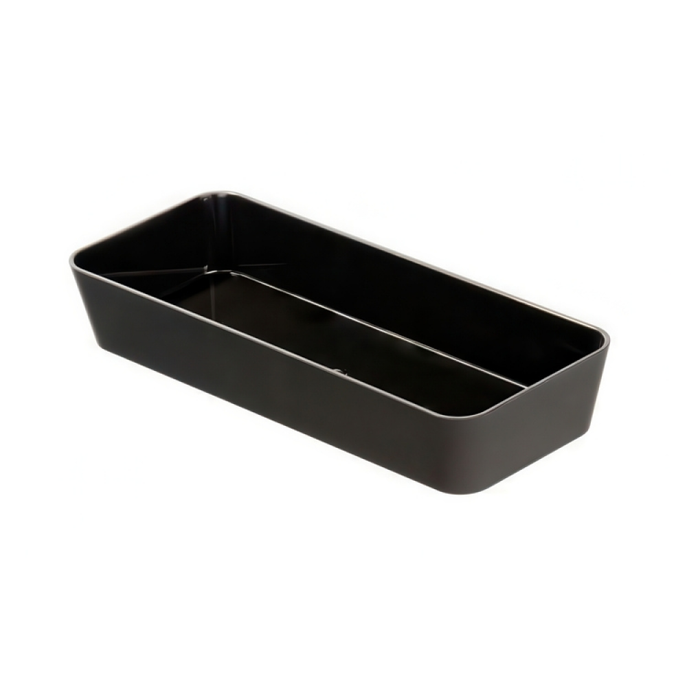 Pitkulainen säilytyslokero / laatikkojaotin, GOM SOFT TOUCH, 24 x 10 x K 4 cm, musta ryhmässä Säilytys / Säilytyskorit @ SmartaSaker.se (40061)