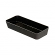 Pitkulainen säilytyslokero / laatikkojaotin, GOM SOFT TOUCH, 24 x 10 x K 4 cm, musta