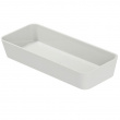 Pitkulainen säilytyslokero / laatikkojaotin, GOM SOFT TOUCH, 24 x 10 x K 4 cm, valkoinen