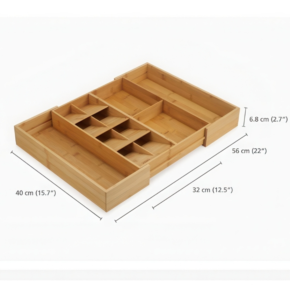 Säädettävä aterinlaatikko bambua 23–56 cm, Joseph Joseph ryhmässä Säilytys / Keittiön säilytys / Järjestä keittiökaapit / Välinepakkaukset @ SmartaSaker.se (40106)