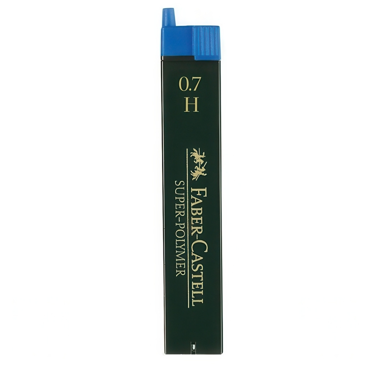 Lyijytäytteet, FABER CASTELL H 0,7 mm, Harmaa ryhmässä Säilytys / Toimistotarvikkeet @ SmartaSaker.se (40138)