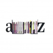 Kirjatuet metallia, 2 kpl, BOOK ENDS A - Z, Mustat