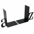 Kirjatuet metallia, 2 kpl, BOOK ENDS A - Z, Mustat
