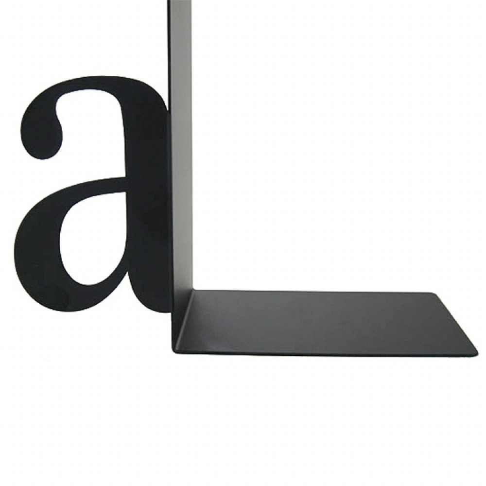 Kirjatuet metallia, 2 kpl, BOOK ENDS A - Z, Mustat ryhmässä Säilytys / Toimistotarvikkeet @ SmartaSaker.se (40186)