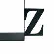 Kirjatuet metallia, 2 kpl, BOOK ENDS A - Z, Mustat