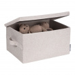 Säilytyslaatikko kiinteällä kannella 26 l, Bigso, beige