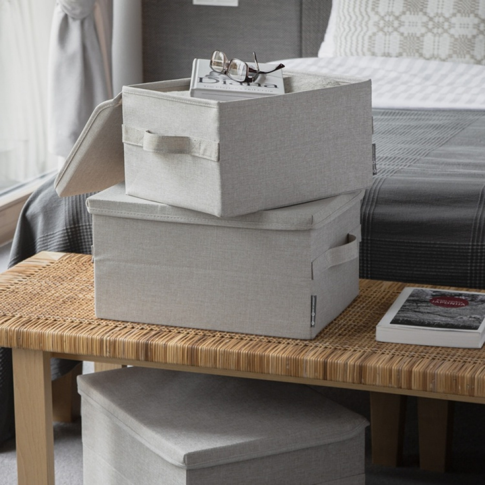 Säilytyslaatikko kiinteällä kannella 26 l, Bigso, beige ryhmässä Säilytys / Säilytyskorit / Bigso säilytyslaatikoita @ SmartaSaker.se (40223)