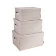Säilytyslaatikko kiinteällä kannella 26 l, Bigso, beige