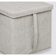 Kangaslaatikko kannella, ORGA STORAGE BOX CUBE, 31 x 31 x K 31 cm, beige-harmaa