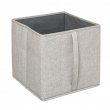 Kangaslaatikko kannella, ORGA STORAGE BOX CUBE, 31 x 31 x K 31 cm, beige-harmaa