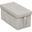 Kannellinen kangaslaatikko, ORGA STORAGE BOX SMALL, 31 x 15 x K 15 cm, beige-harmaa