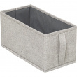 Kannellinen kangaslaatikko, ORGA STORAGE BOX SMALL, 31 x 15 x K 15 cm, beige-harmaa