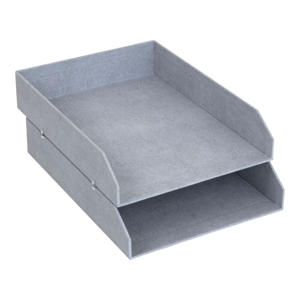 Kirjekori kankaasta, 2 lokeroa, Håkan canvas, Bigso, Vaaleanharmaa ryhmässä Säilytys / Toimistotarvikkeet @ SmartaSaker.se (40231-ash-grey)