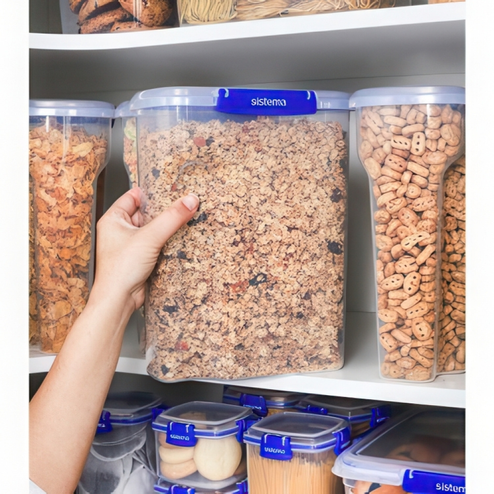 Iso säilytyspurkki kippikannella 4,2 l, Sistema ryhmässä Säilytys / Keittiön säilytys / Säilytysvuokot / Sistema säilytysastiat @ SmartaSaker.se (40265)