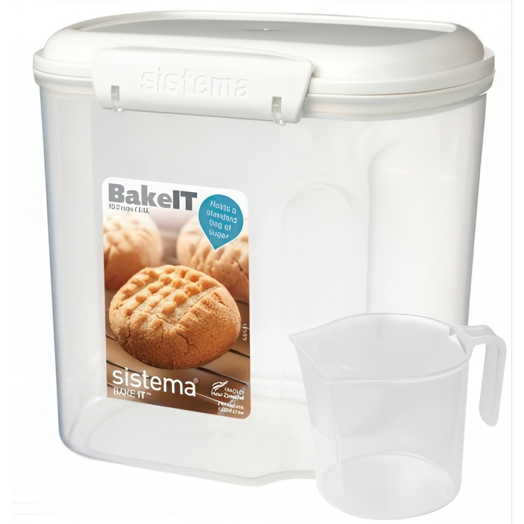 Säilytyspurkki kätevällä otteella ja mittakauhalla 2,4 l, Sistema ryhmässä Säilytys / Keittiön säilytys / Säilytysvuokot / Sistema säilytysastiat @ SmartaSaker.se (40330)
