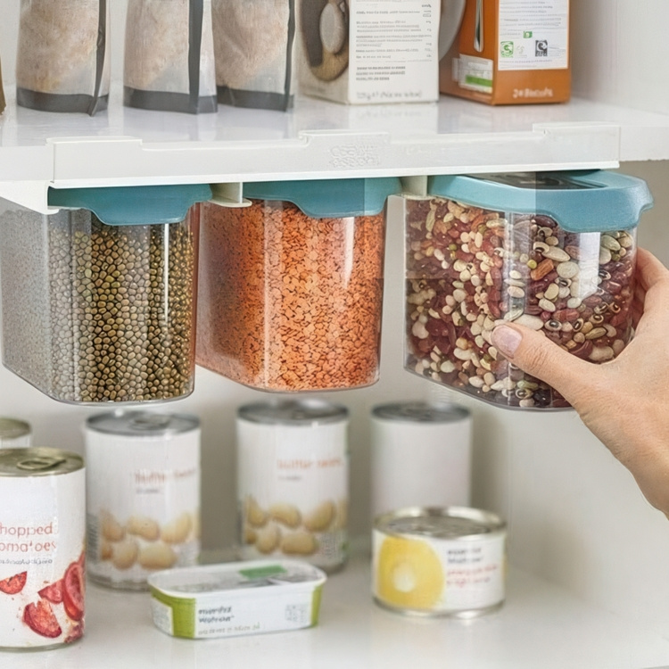 Riippuvat säilytyspurkit 1,3 l, Joseph Joseph ryhmässä Säilytys / Keittiön säilytys / Järjestä keittiökaapit / Alahylly-säilytys @ SmartaSaker.se (40347)