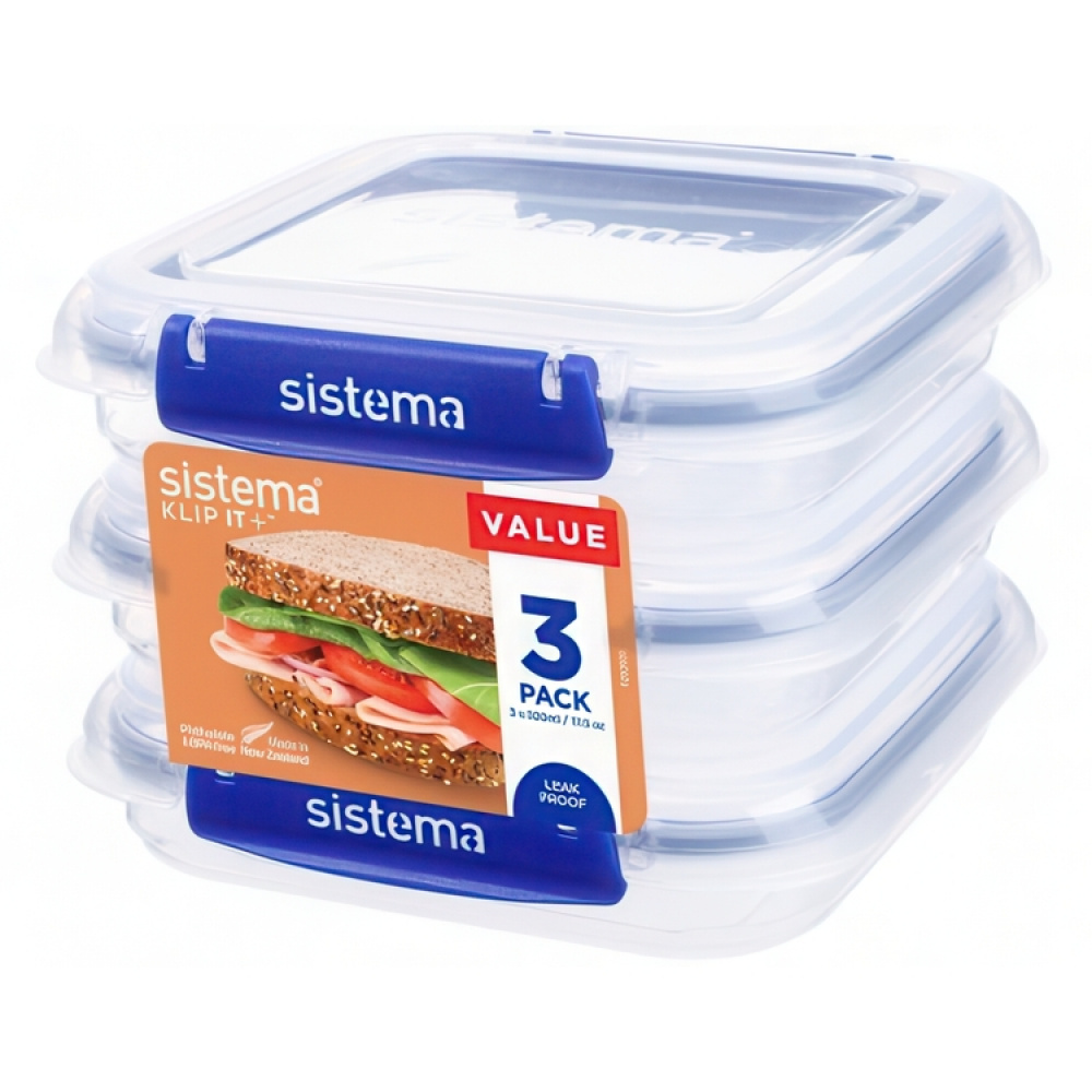 Voileipärasia 3-pack 0,52L, Sistema ryhmässä Säilytys / Keittiön säilytys / Ruoan säilytysastiat / Muovilaatikot @ SmartaSaker.se (40349)