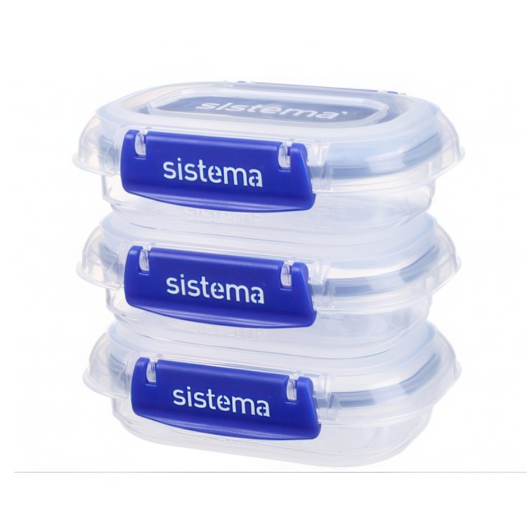 Säilytysrasia mini 3-pack 0,18 l, Sistema ryhmässä Säilytys / Keittiön säilytys / Ruoan säilytysastiat / Muovilaatikot @ SmartaSaker.se (40351)