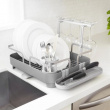 Astiankuivausteline viinilasipidikkeellä, HOLSTER DISH RACK, 42 x 34,5 x K15 cm, Umbra