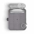 Astiankuivausteline viinilasipidikkeellä, HOLSTER DISH RACK, 42 x 34,5 x K15 cm, Umbra