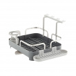 Astiankuivausteline viinilasipidikkeellä, HOLSTER DISH RACK, 42 x 34,5 x K15 cm, Umbra
