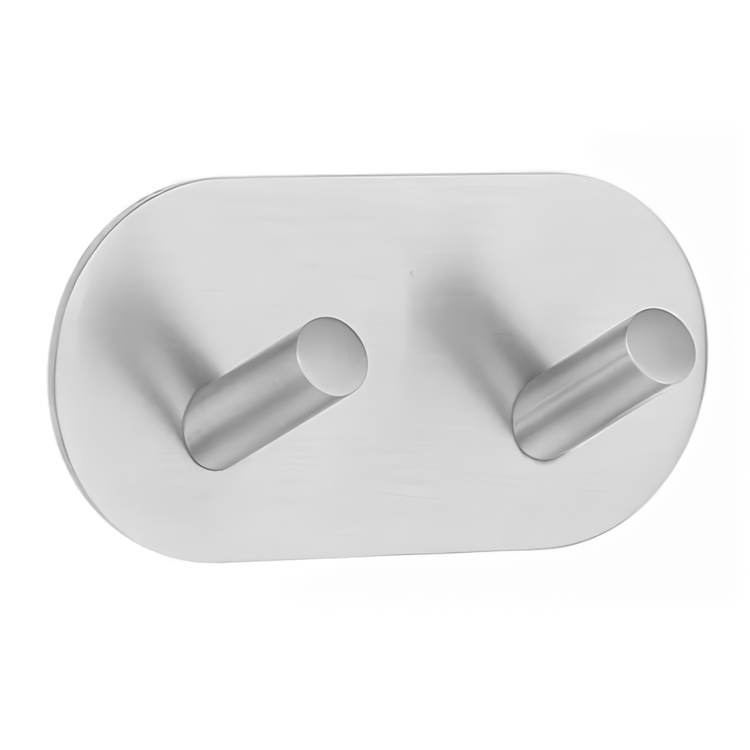 Pyöreä itseliimautuva pyyhekoukku 2 koukulla, Beslagsboden, ruostumaton teräs ryhmässä Säilytys / Magnetit ja itsekiinnittyvät / Itsekiinnittyvät koukut @ SmartaSaker.se (40506)