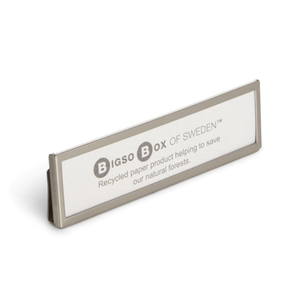 Metallinen etikettipidike 4 kpl, Bigso ryhmässä Säilytys / Magnetit ja itsekiinnittyvät / Kyltit ja tarrat @ SmartaSaker.se (40558)