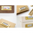 Messinkiset etikettipidikkeet 6 kpl