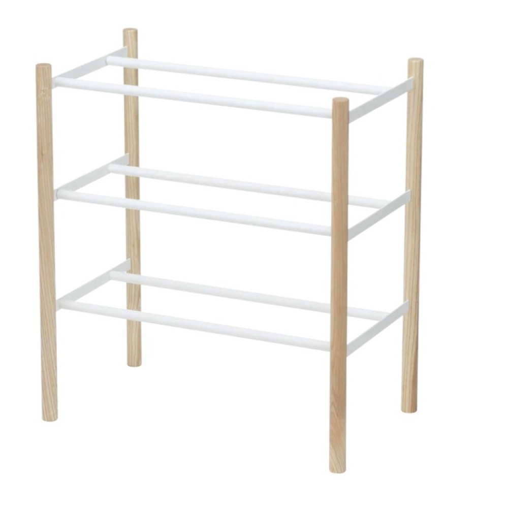 Laajennettava kenkähylly puuta ja metallia, 41–70 cm, Yamazaki ryhmässä Säilytys / Eteistallennus / Kenkätelineet @ SmartaSaker.se (40567)