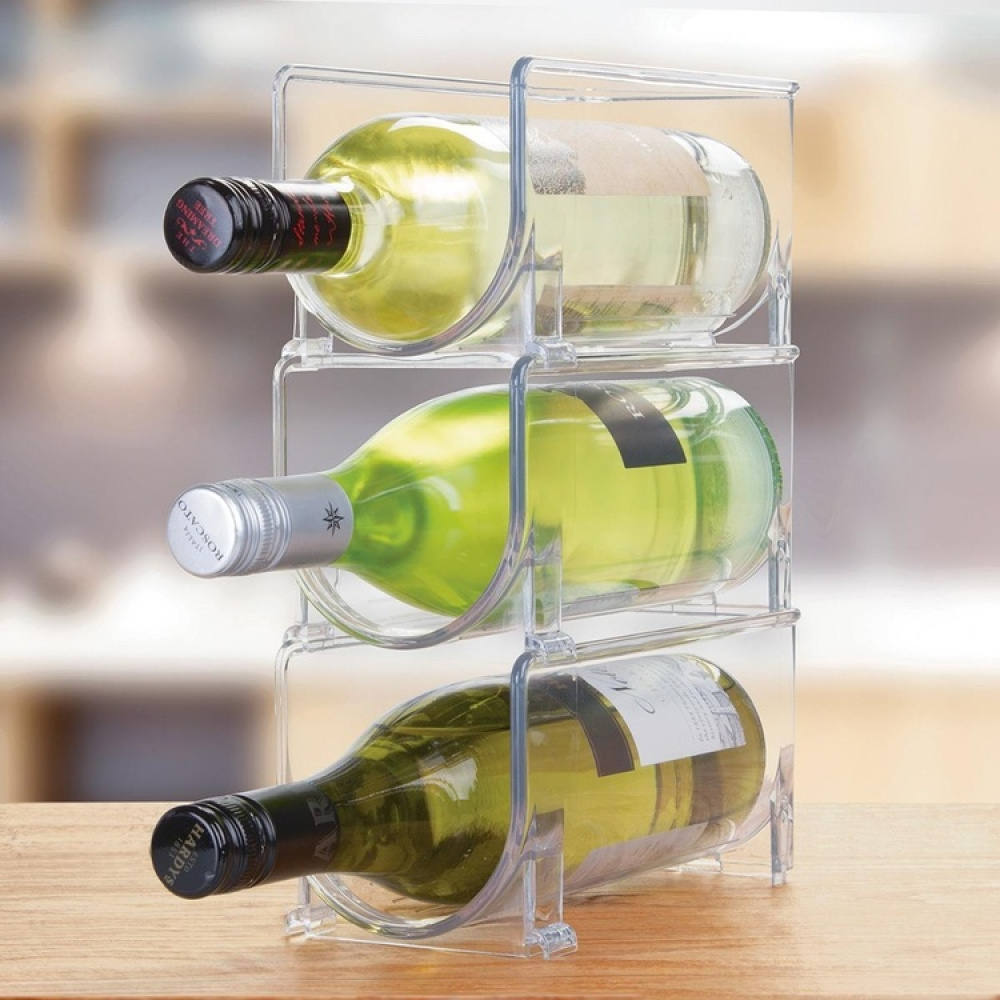 Pulloteline, pinottava, RPET WINE & DRINK RACK, 10 x 20 x K 10 cm, läpinäkyvä ryhmässä Säilytys / Keittiön säilytys / Jääkaappisäilytys @ SmartaSaker.se (40603)