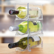 Pulloteline, pinottava, RPET WINE & DRINK RACK, 10 x 20 x K 10 cm, läpinäkyvä