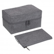 Asustekotelo lisäpussilla, BIGSO ACCESSORIES ORGANIZER, harmaa