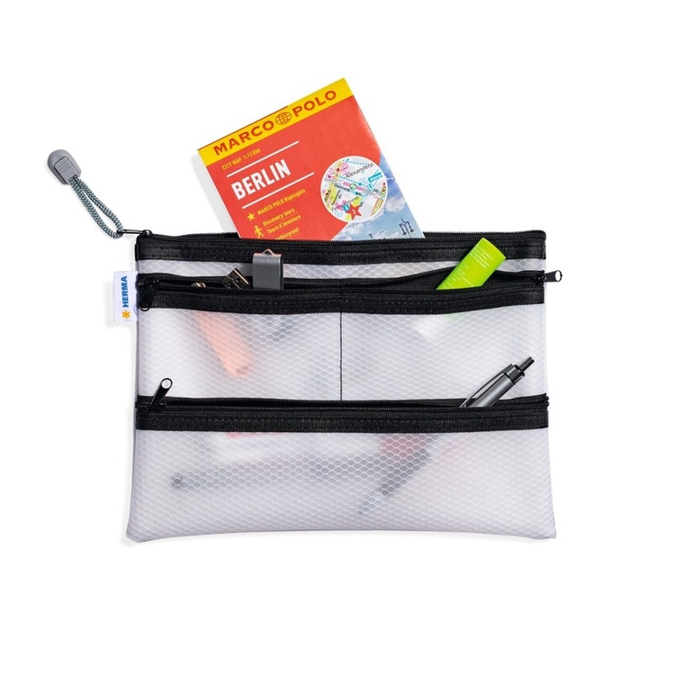 Vetoketjullinen kotelo, 4 lokeroa, Herma ryhmässä Säilytys / Matkavarastointi / Pakkauspussit ja pakkauskuutiot @ SmartaSaker.se (40617)