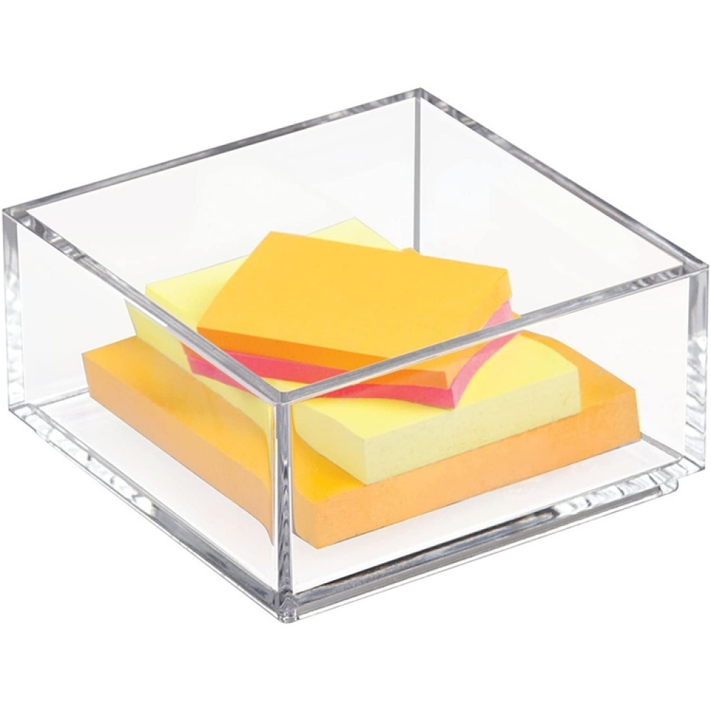 Neliönmuotoinen laatikkolokero, 10,2 x 10,2 cm, Clarity ryhmässä Säilytys / Säilytyskorit / Pienvarastointi @ SmartaSaker.se (40699)
