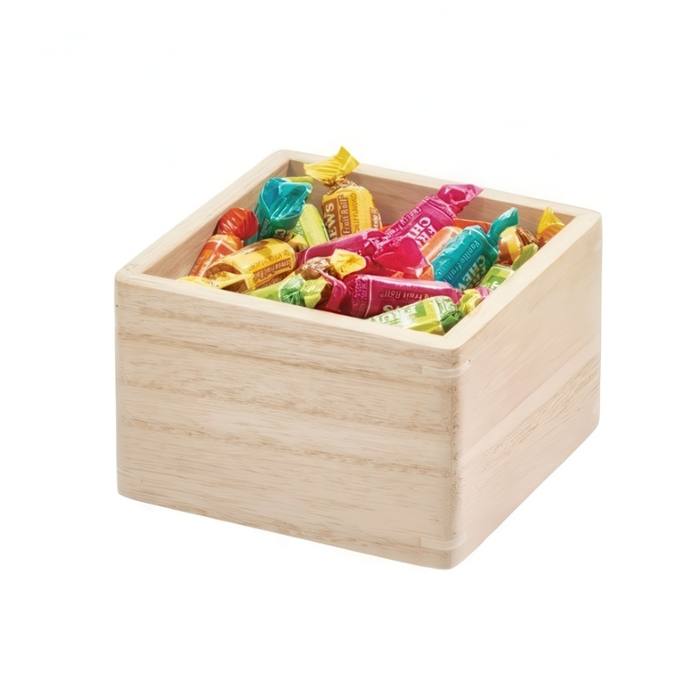 Neliön muotoinen mini-puulaatikko, The Home Edit ryhmässä Säilytys / Keittiön säilytys / Säilytysvuokot @ SmartaSaker.se (40717)