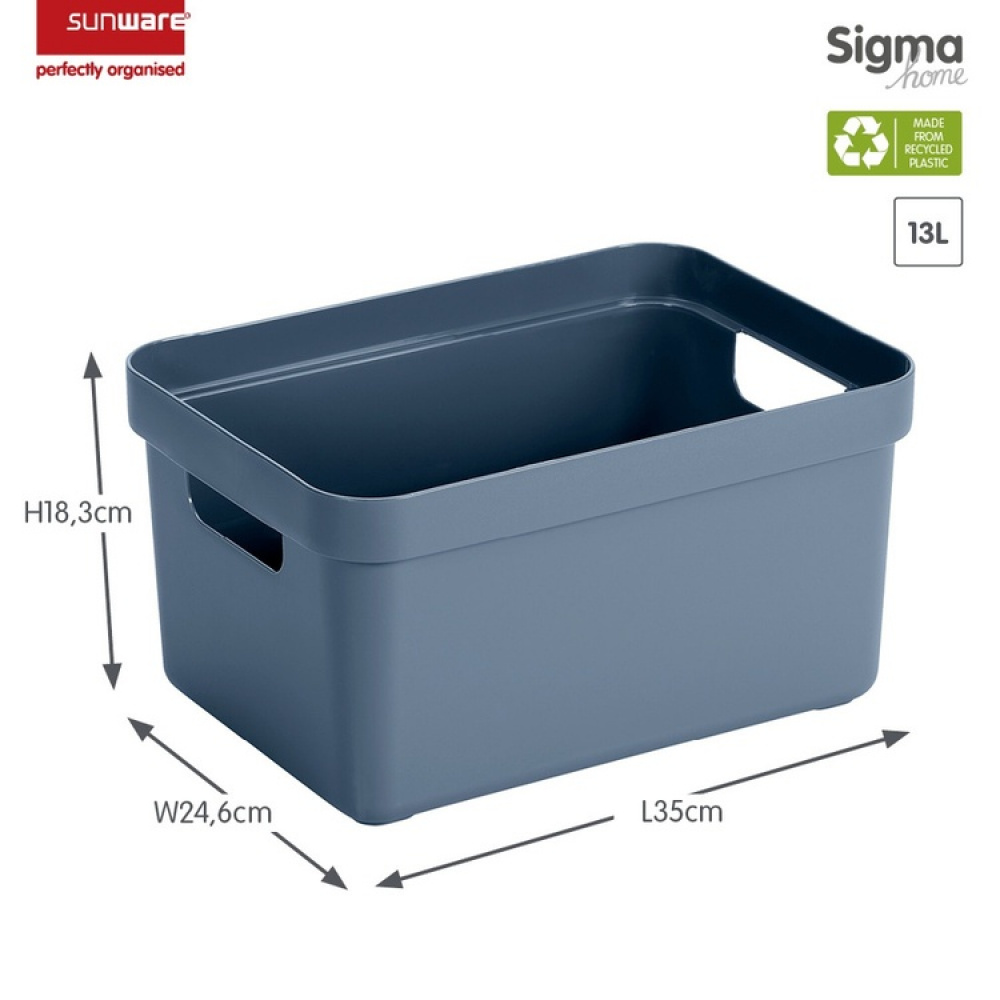 Avoin säilytyslaatikko 13 l, Sigma, sininen ryhmässä Säilytys / Varastointi- ja autotallivarasto / Korjeja ja ämpäreitä @ SmartaSaker.se (40758)