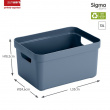 Avoin säilytyslaatikko 13 l, Sigma, sininen