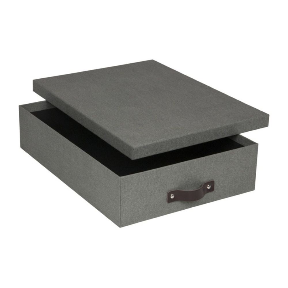 Säilytyslaatikko A4, Oskar canvas, Bigso, vaaleanharmaa ryhmässä Säilytys / Säilytyskorit / Bigso säilytyslaatikoita @ SmartaSaker.se (40785)