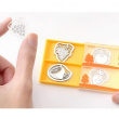 Hedelmänmuotoiset paperiliittimet E-CLIPS - FRUIT, 16 kpl, Midori, hopea