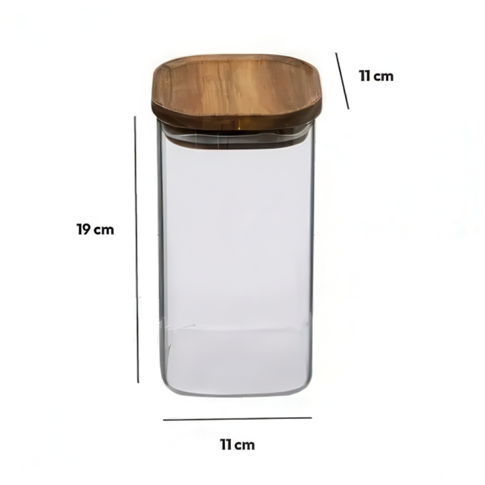 Lasinen säilytyspurkki 1,3 L, 5five ryhmässä Säilytys / Keittiön säilytys / Säilytysvuokot @ SmartaSaker.se (41015)