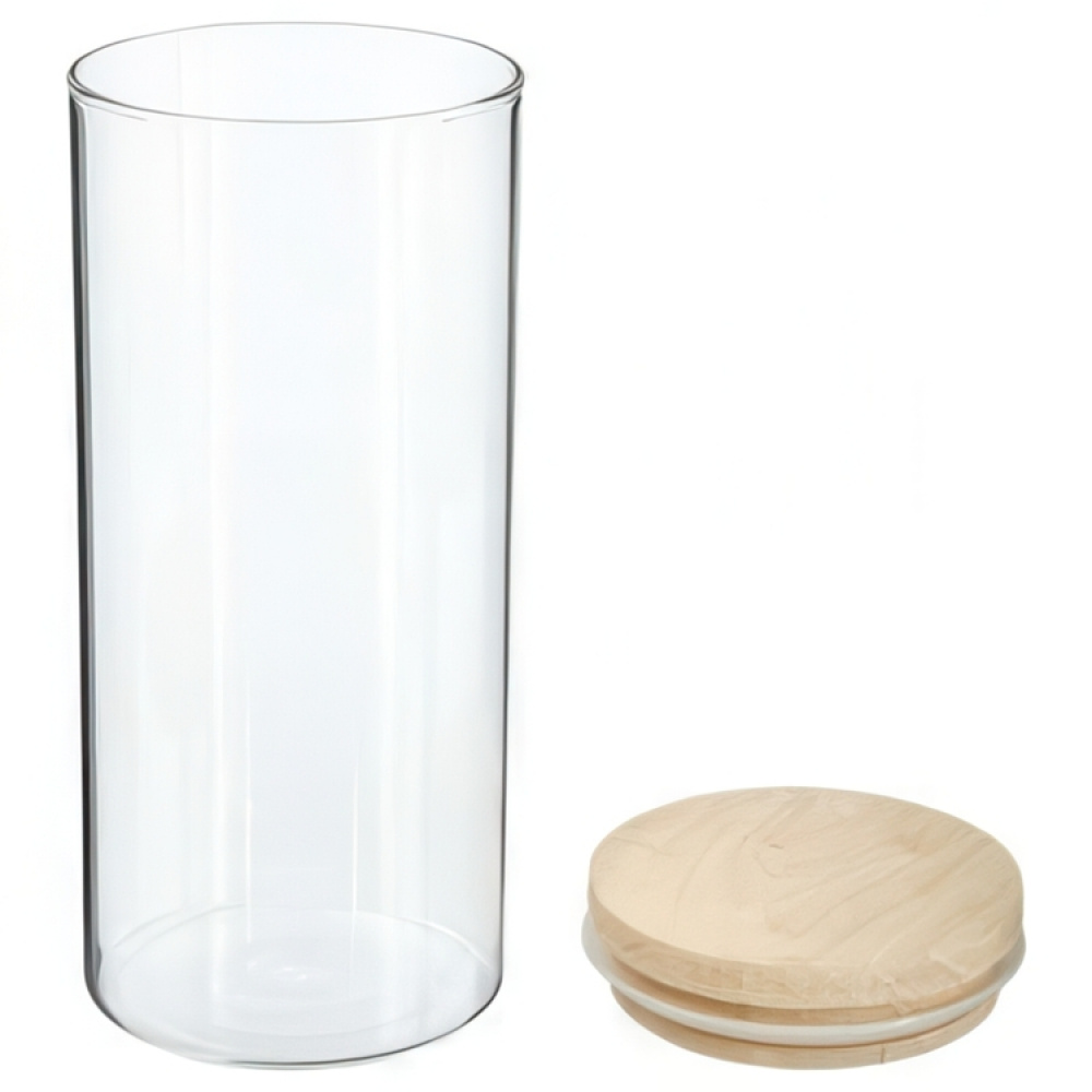 Pyöreä lasinen säilytyspurkki 1,3 l, 5five ryhmässä Säilytys / Keittiön säilytys / Säilytysvuokot @ SmartaSaker.se (41016)