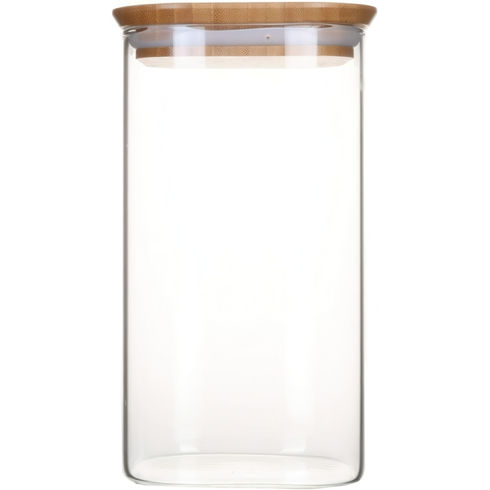 Lasipurkki bambukannella 1,4 L, Pebbly ryhmässä Säilytys / Keittiön säilytys / Säilytysvuokot @ SmartaSaker.se (41018)