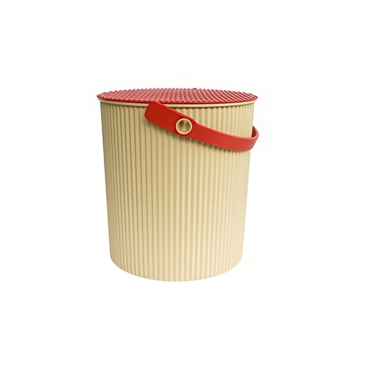 Kannellinen ämpäri 20 l, Omnioutil, beige/punainen ryhmässä Säilytys / Varastointi- ja autotallivarasto / Korjeja ja ämpäreitä @ SmartaSaker.se (41092)