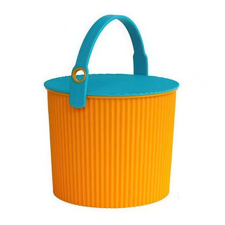 Kannellinen ämpäri 20 l, Omnioutil, oranssi/turkoosi ryhmässä Säilytys / Varastointi- ja autotallivarasto / Korjeja ja ämpäreitä @ SmartaSaker.se (41124)