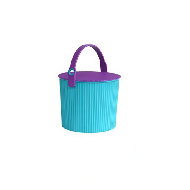Kannellinen ämpäri 8L, Omnioutil, Turkoosi/Liila ryhmässä Säilytys / Varastointi- ja autotallivarasto / Korjeja ja ämpäreitä @ SmartaSaker.se (41143)