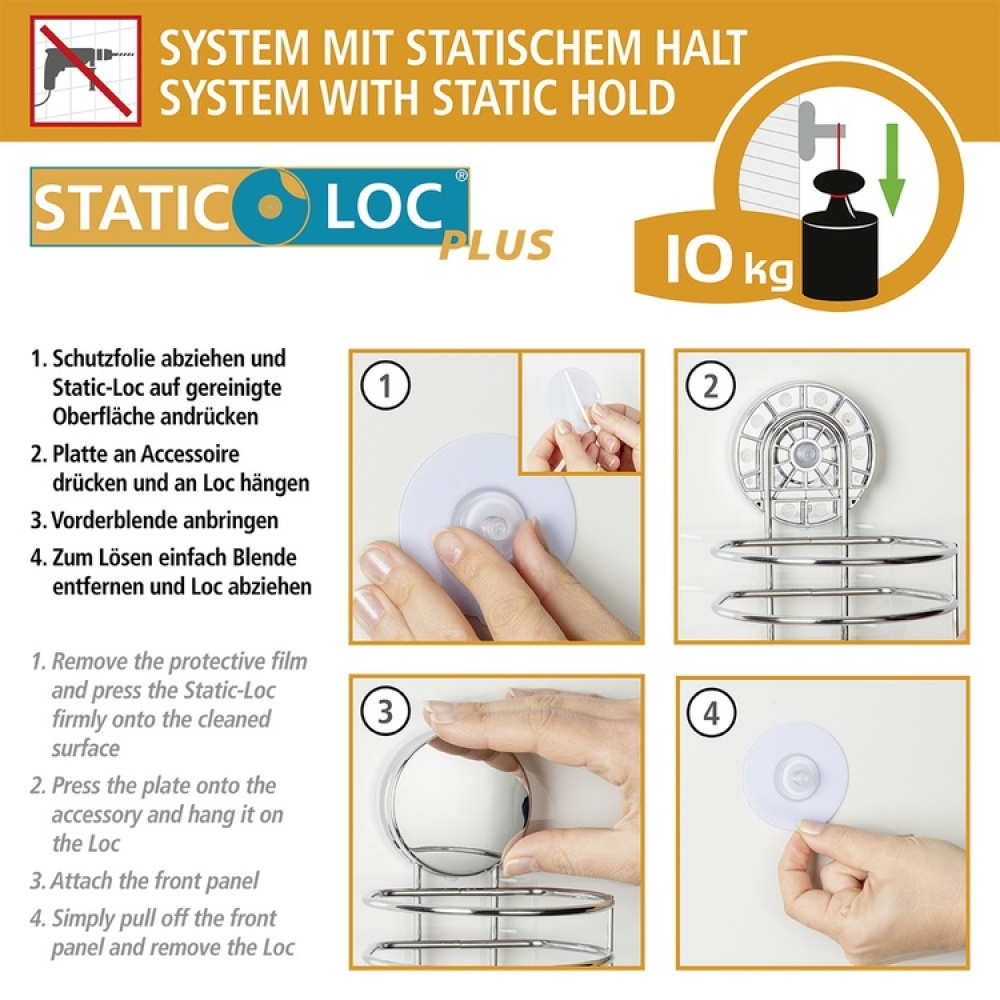 Itsekiinnittyvä hiustenkuivaajateline ryhmässä Säilytys / Kylpyhuoneen säilytys @ SmartaSaker.se (41211)